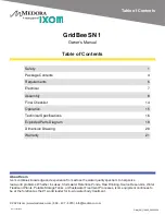 Preview for 2 page of IXOM Medora GridBee SN 1 Owner'S Manual