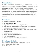 Preview for 3 page of J-Tech Digital JTECH-8KSW02 User Manual