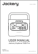 Preview for 1 page of Jackery Explorer 1500 Pro User Manual