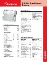 Preview for 1 page of Jackson Conveyor Dishmachines TS-66 Specification Sheet