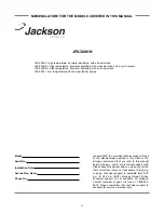 Preview for 5 page of Jackson JPX-300H Installation And Operation Manual