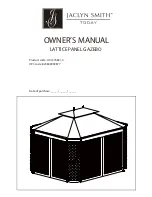 Jaclyn Smith LATTICE PANEL GAZEBO Owner'S Manual preview