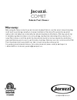 Preview for 14 page of Jacuzzi Comet Operating Manual