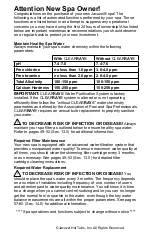 Preview for 2 page of Jacuzzi J-435 Owner'S Manual