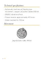 Preview for 8 page of Jaeger-leCoultre POLARIS MARINER MEMOVOX Manual