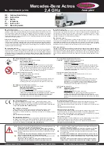 Preview for 1 page of Jamara Mercedes-Benz Actros 2,4 GHz Instruction