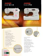 Preview for 2 page of Janome 1600P-QC - Datasheet