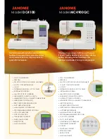 Preview for 4 page of Janome 1600P-QC - Datasheet