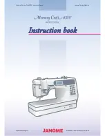 Preview for 1 page of Janome Memory Craft 6500 Instruction Book