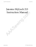 Preview for 1 page of Janome MyLock 213 Instruction Manual