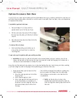 Preview for 19 page of Janome Quilt Maker Pro 16 User Manual