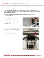 Preview for 22 page of Janome Quilt Maker Pro 20 User Manual