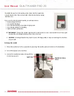 Preview for 28 page of Janome Quilt Maker Pro 20 User Manual