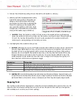 Preview for 29 page of Janome Quilt Maker Pro 20 User Manual