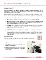 Preview for 33 page of Janome Quilt Maker Pro 20 User Manual