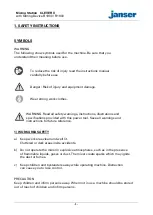 Preview for 4 page of Janser CLEVER II Instruction Manual