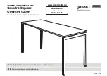 Preview for 1 page of Jason.L Quadro Square Counter table Assembly Instructions Manual