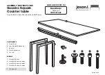 Preview for 2 page of Jason.L Quadro Square Counter table Assembly Instructions Manual