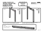 Preview for 3 page of Jason.L Quadro Square leg Counter table Radius... Assembly Instructions