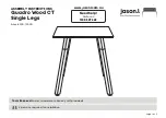 Preview for 1 page of Jason.L Quadro Wood CT Single Legs Assembly Instructions