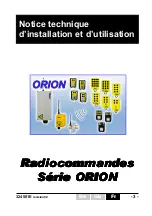 Preview for 3 page of Jay electronique ORION Series Installation And User Technical Manual