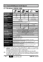 Preview for 14 page of Jay electronique ORION Series Installation And User Technical Manual