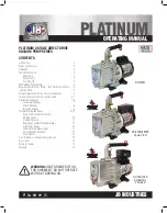 JB INDUSTRIES PLATINUM DV-142-FLEX Operating Manual preview