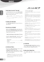 Preview for 8 page of JB.lab K7 Operation Manual