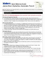 Preview for 2 page of JBI Alphadoc Setup Procedures