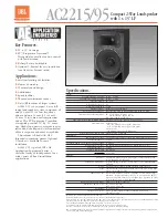 Preview for 18 page of JBL Application Engineered AC2212/00 Specification Sheet