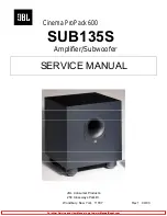 JBL CINEMA PROPACK 600 Service Manual preview