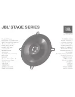 JBL STAGE 502 Installation Manual preview