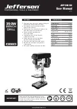 Preview for 1 page of Jefferson JEFPDB0350 User Manual