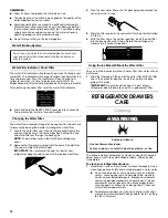 Preview for 12 page of Jenn-Air DOUBLE REFRIGERATOR DRAWERS W10310149A Installation Instruction And Care Manual