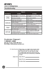 Preview for 20 page of Jensen CMM10 Installation & Owner'S Manual