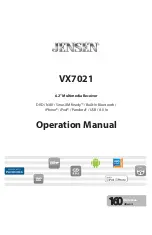 Preview for 1 page of Jensen VX7021 Operation Manual