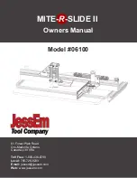 JessEm Tool MITE-R-SLIDE II Owner'S Manual preview