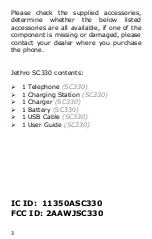 Preview for 3 page of JETHRO SC330 Instruction Manual