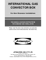 Jetmaster INTERNATIONAL GAS CONVECTOR BOX Instructions For Assembly And Installation preview