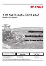 JF-Stoll R 335 DS Operating Instructions Manual preview