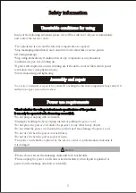 Preview for 6 page of JGW Furniture HS 6100 HIGH BASE User Manual