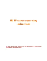 JHV Limited TS-IP600 Operating Instructions Manual preview