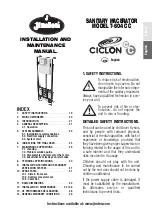 Preview for 19 page of JIMTEN Ciclon CC T-604 CC Installation And Maintenance Manual