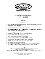 Preview for 1 page of JMR MB1000 Instructions Manual