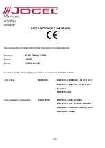 Preview for 25 page of Jocel JFE38-011176 Instruction Manual