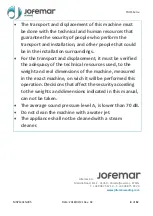 Preview for 4 page of Jofemar TAOS  SLIM Instruction Manual