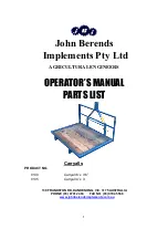 John Berends Implements 0130 Operator'S Manual preview