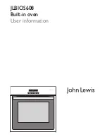 Preview for 1 page of John Lewis JLBIOS608 User Information