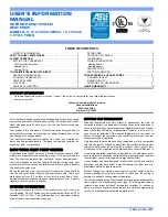 Johnson Controls Unitary Products 14.5 SEER SERIES User'S Information Manual preview