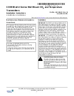 Preview for 1 page of Johnson Controls CD-W00-00-2 Installation Instructions Manual